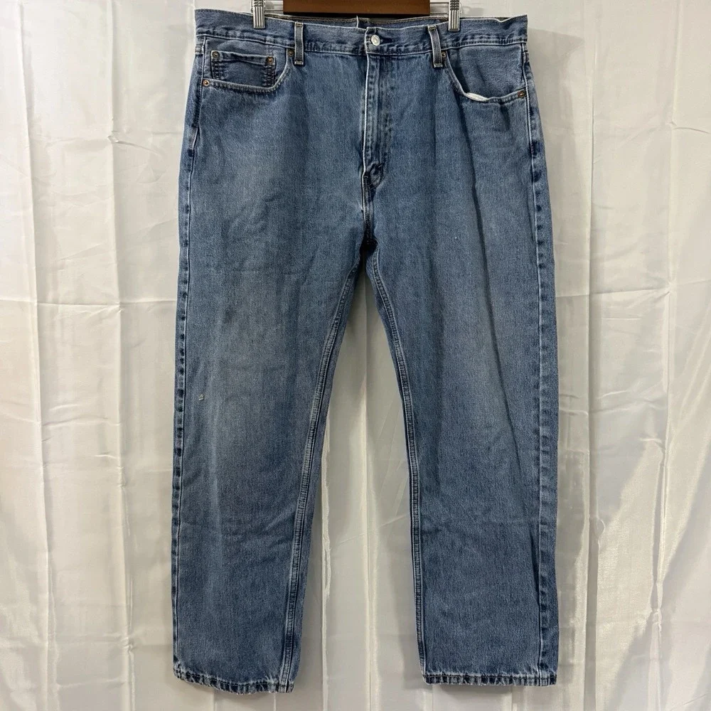 Levis Mens 505 Blue Jeans Denim 42x32 Fits‎ 40x31 Straight Leg